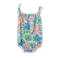 Open-tie Baby Strap Romper - Spring Floral