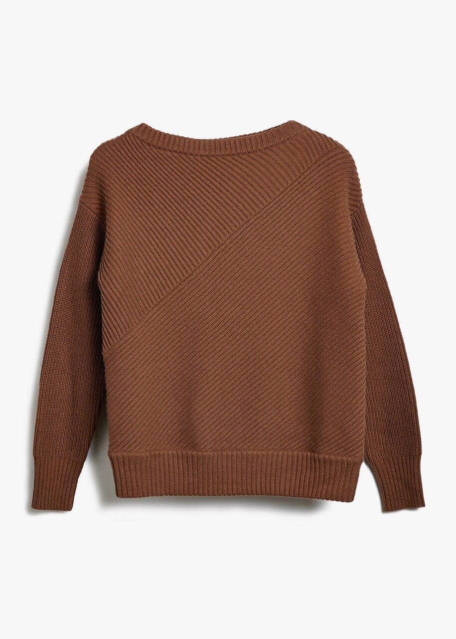 Angled Rib Sweater - Moka sweater Oyun 