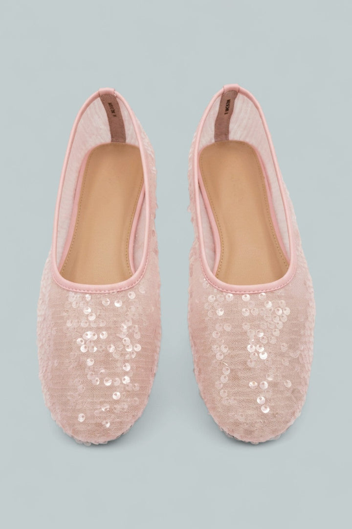 Giana Embellished Flats - Pink
