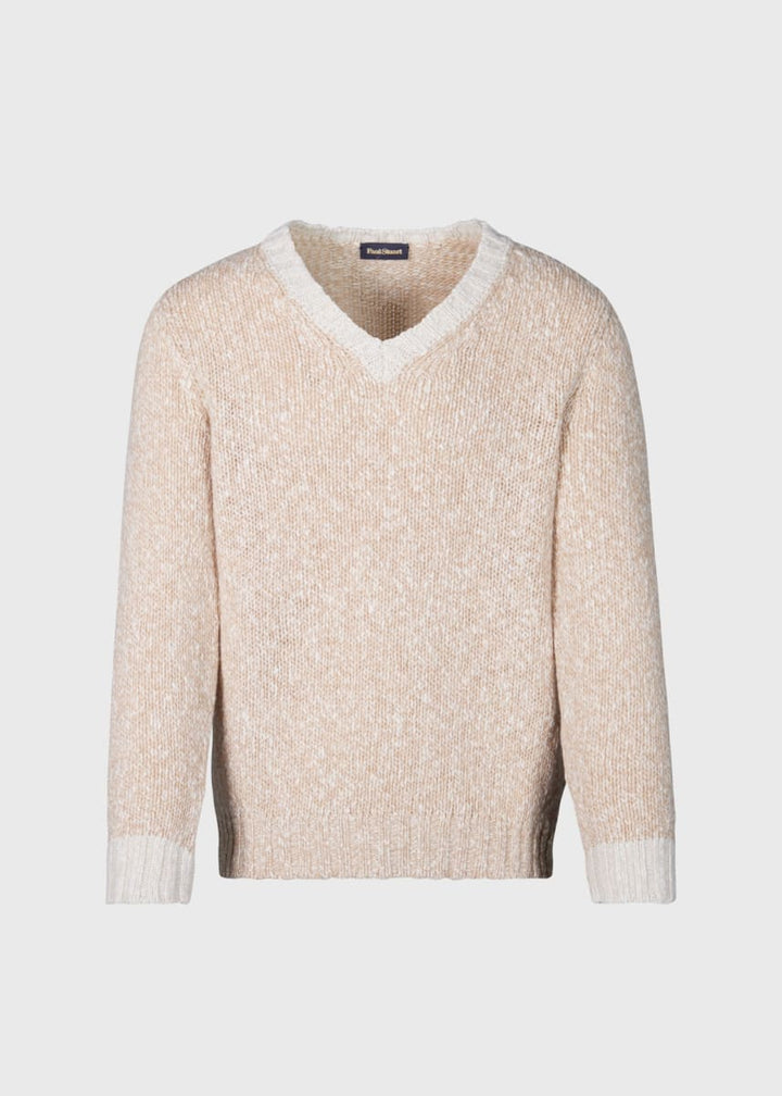 Wool & Cashmere V-Neck Sweater - Tan