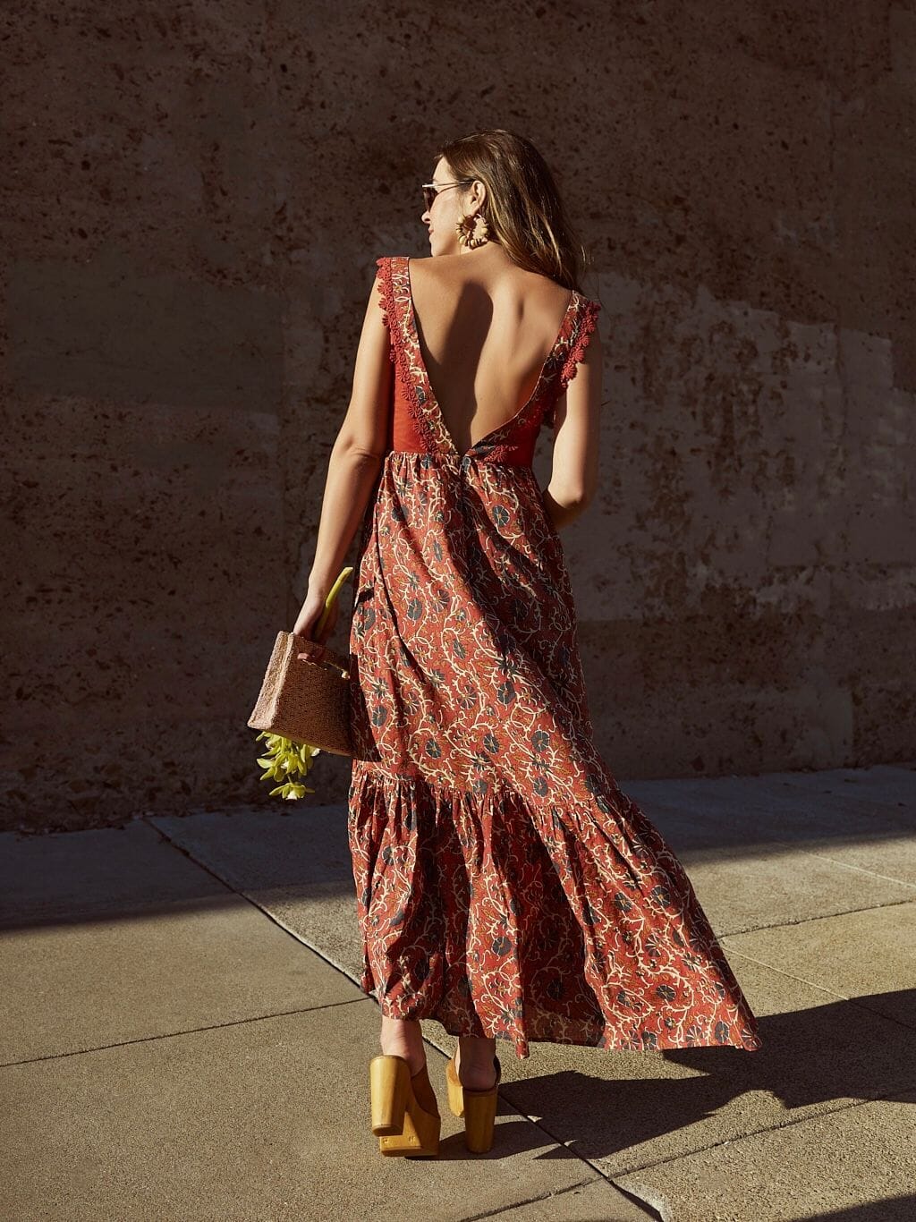 Clark Maxi Dress - Redwood & Sapphire Floral Dresses + Skirts Eddy 