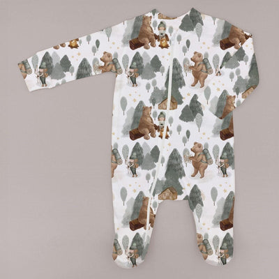 Zipper Footie - Bear Hugs & S'mores