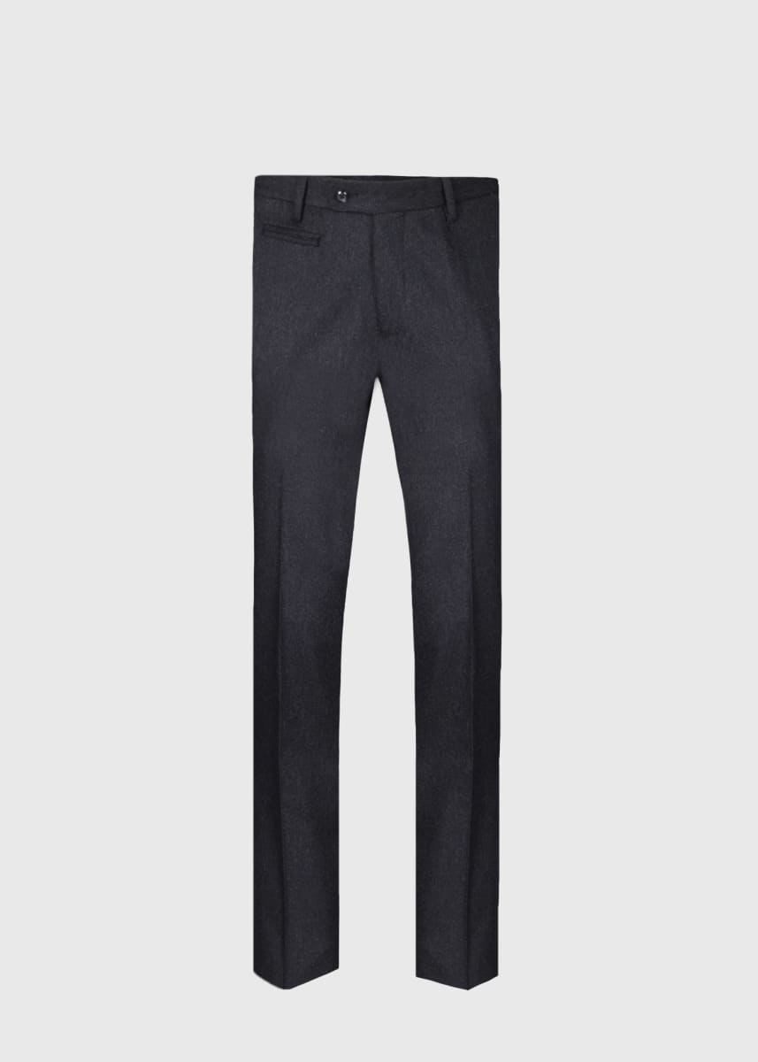 Flannel Dress Trouser - Charcoal