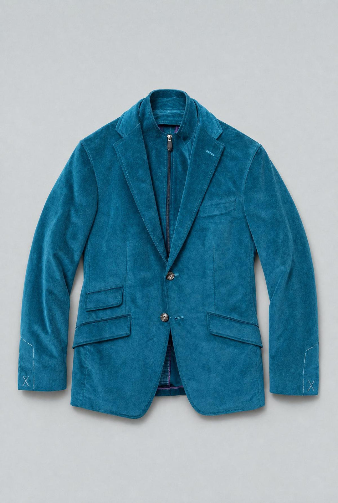 Teal Stretch Cord  Cooper& Harley Suit 38reg - Teal