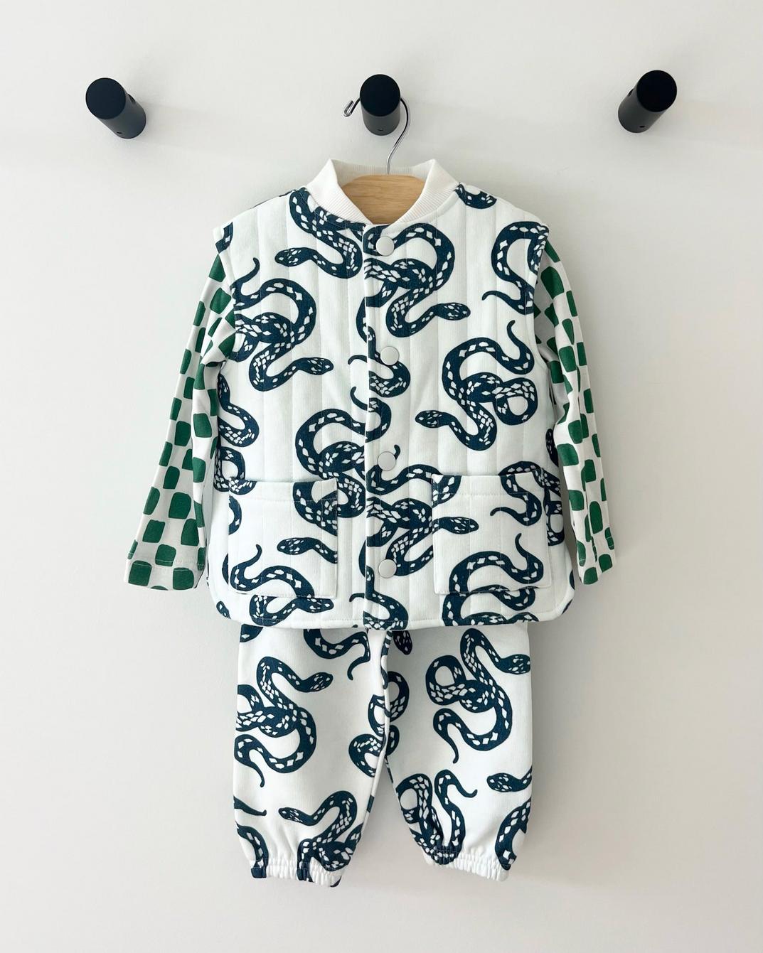 Quilted Vest - Snake | Denim