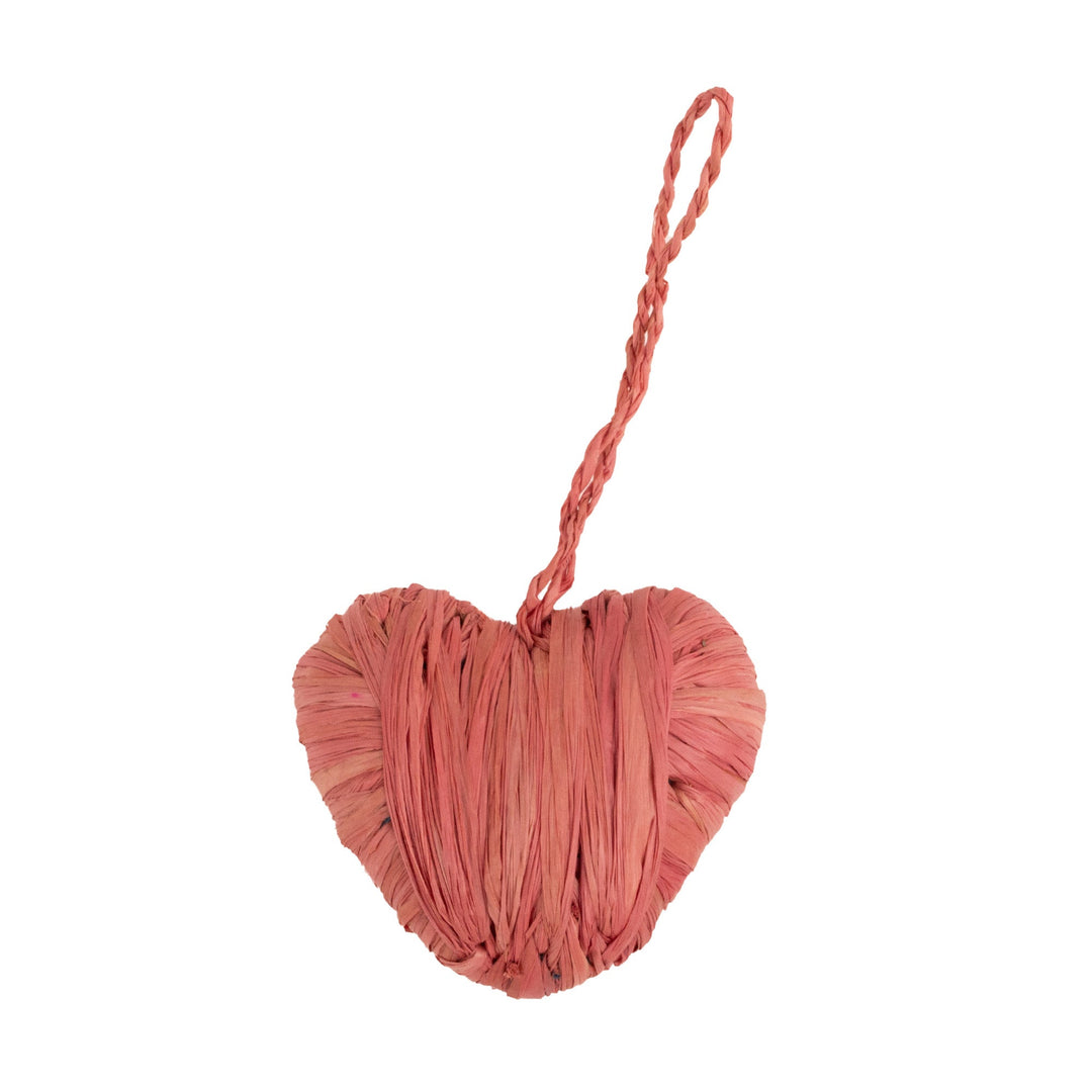 Heart Ornaments, Set of 3 - Pink