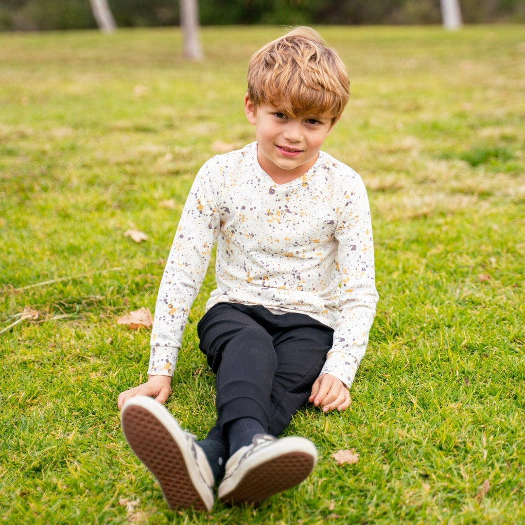 Crew Neck Sweater - Paint Spatter - Terry