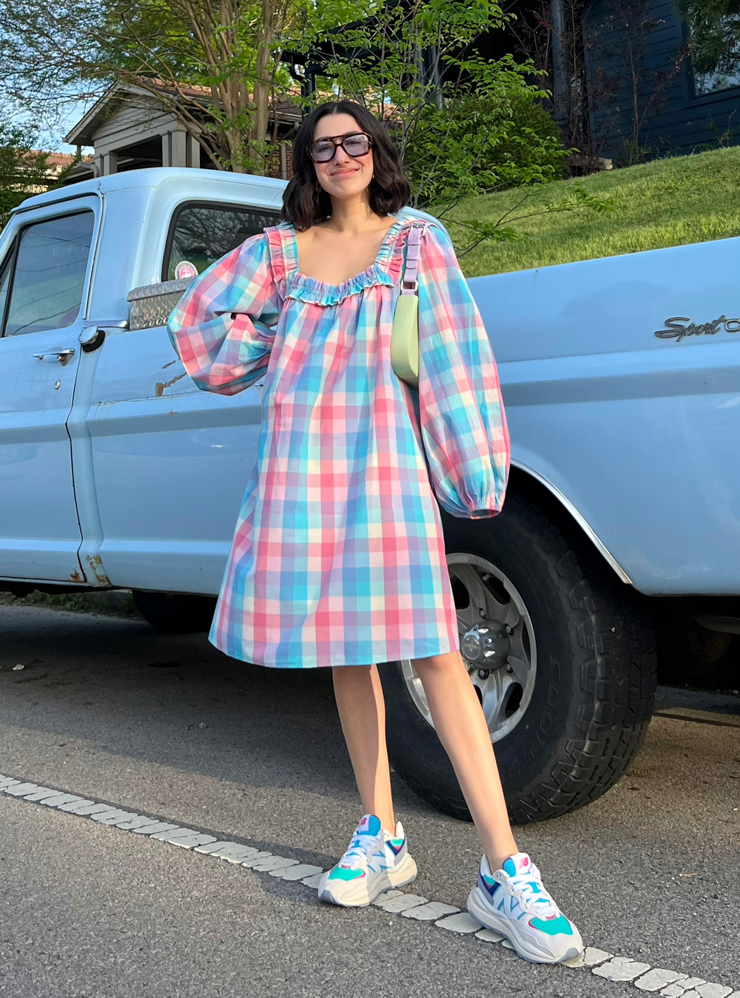 April Dress - Pastel Plaid