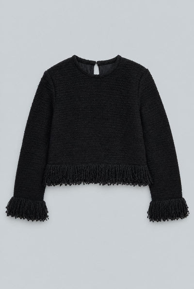 Wool Lila Top - Black