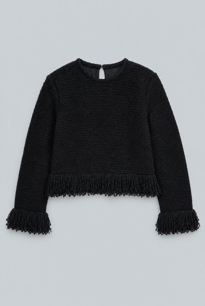 Wool Lila Top - Black