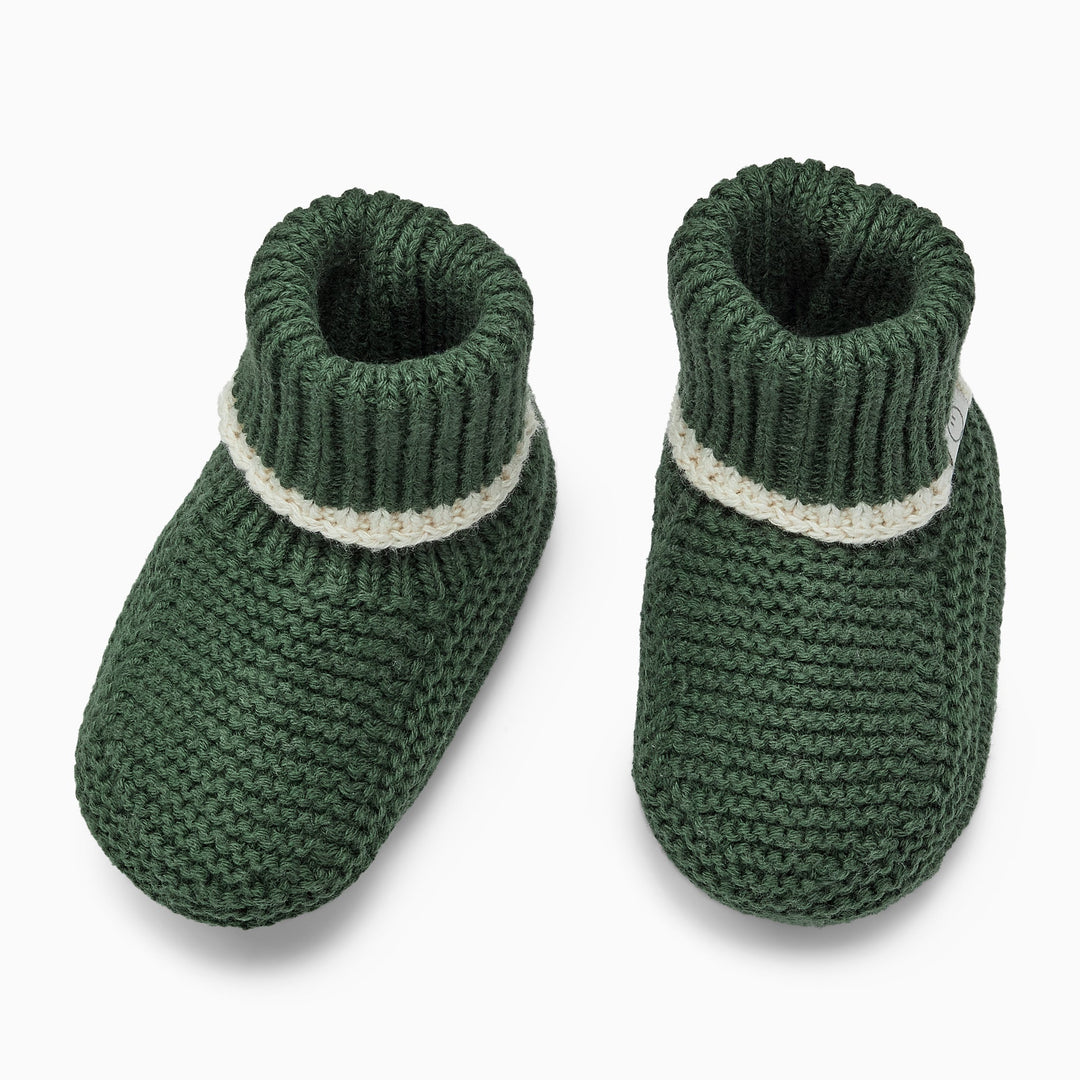 Knitted Booties - Pine