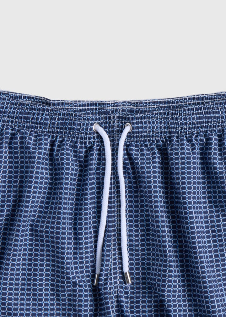 Abstract Circle Swim Trunk - Navy