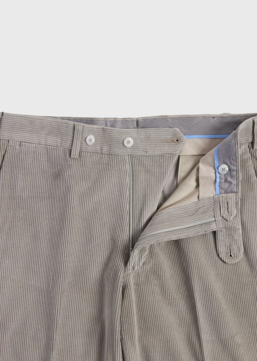 Soft Corduroy Dress Trouser - Light Grey