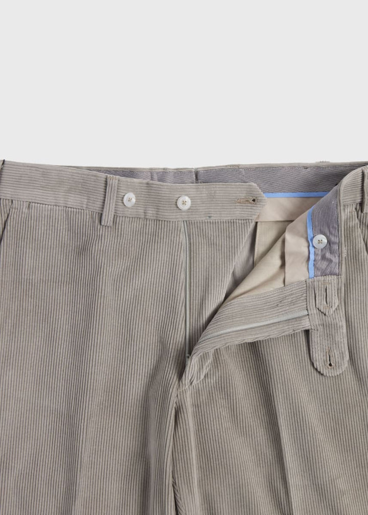 Soft Corduroy Dress Trouser - Light Grey