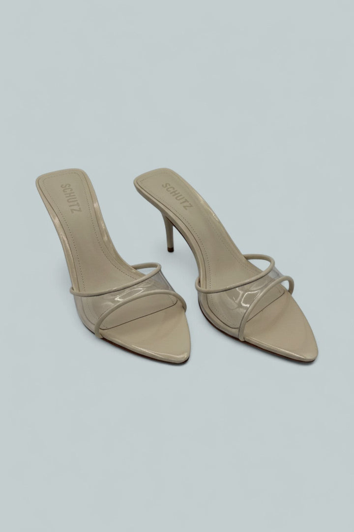 Elodie Vinyl Sandals - Sugar White