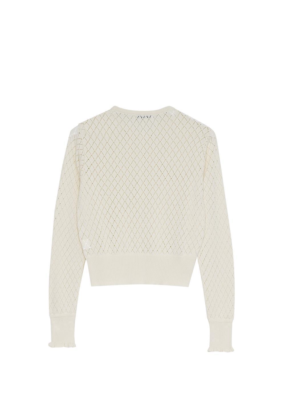 Lirio Woman Cardigan & Top Set - Ecru