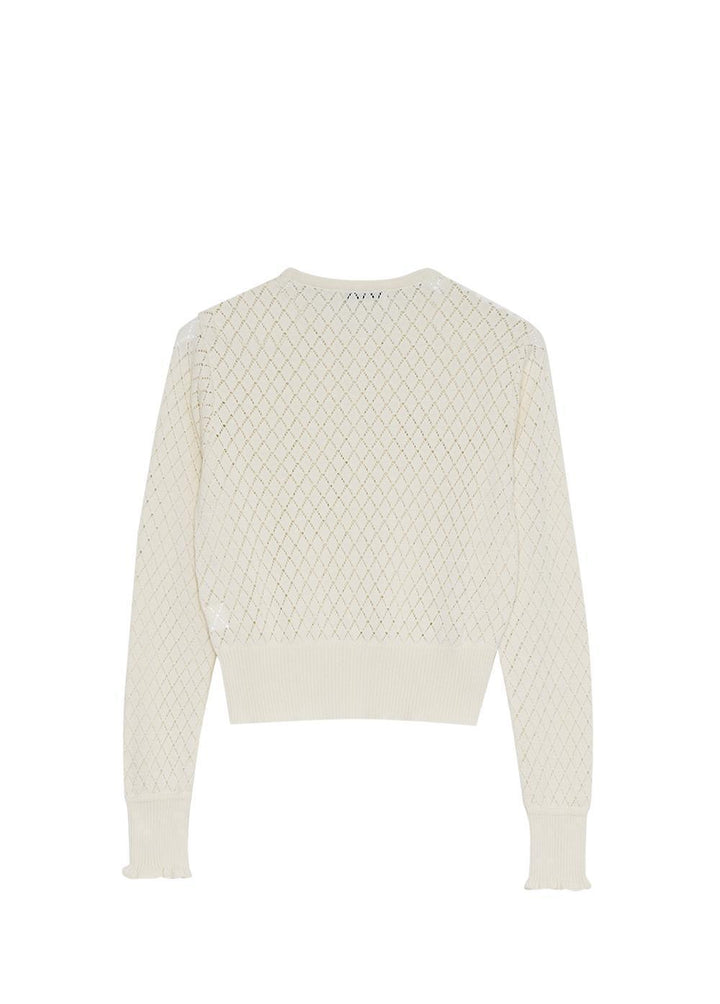 Lirio Woman Cardigan & Top Set - Ecru