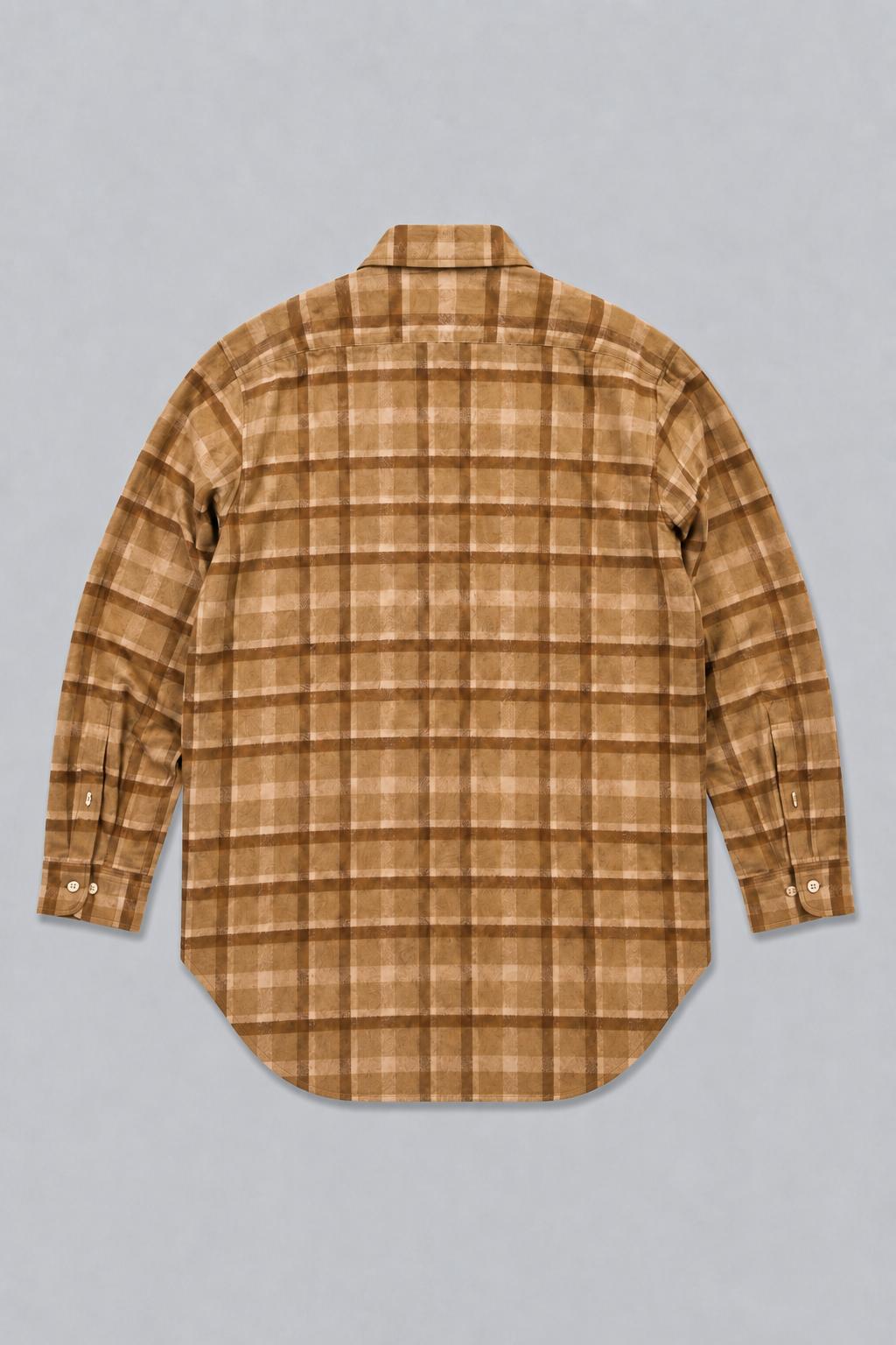 Brown/Tan Plaid MOF Sport Shirt - Brown/Tan
