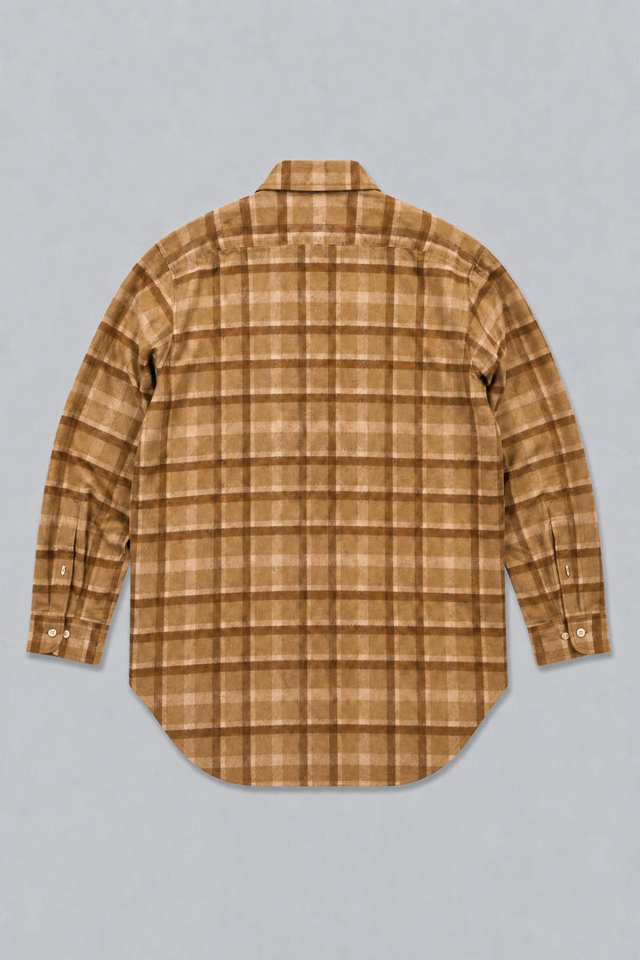 Brown/Tan Plaid MOF Sport Shirt - Brown/Tan