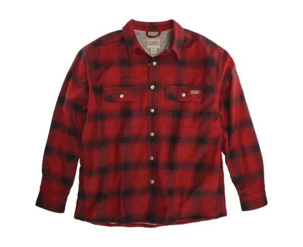 Shirt Jacket - Red/blk Pld - FINAL SALE
