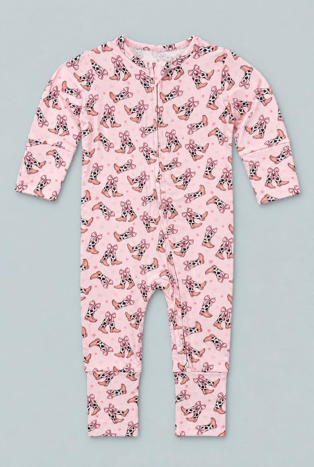 Bows Convertible Romper - Cowhide Boots