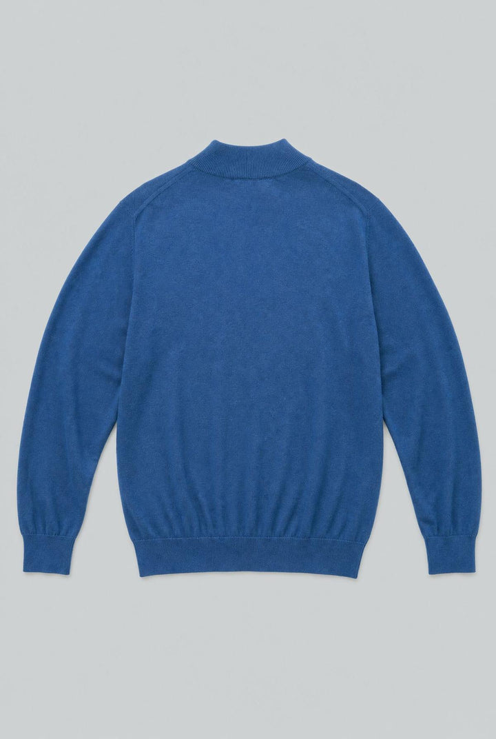 Classic Single Ply Cashmere Turtleneck - Navy