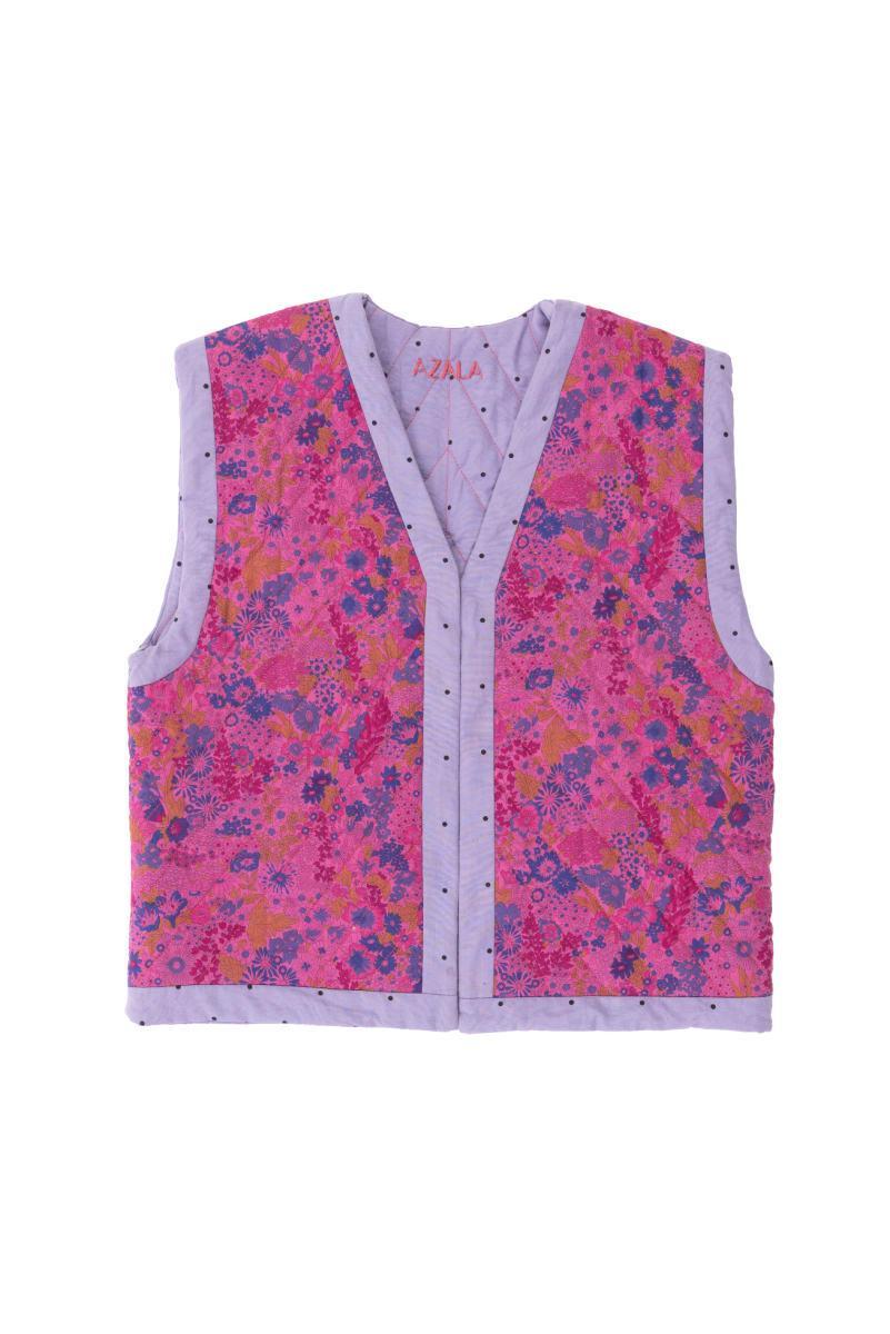 Children's Quilted Vest - Fuchsia Liberty Fabric
