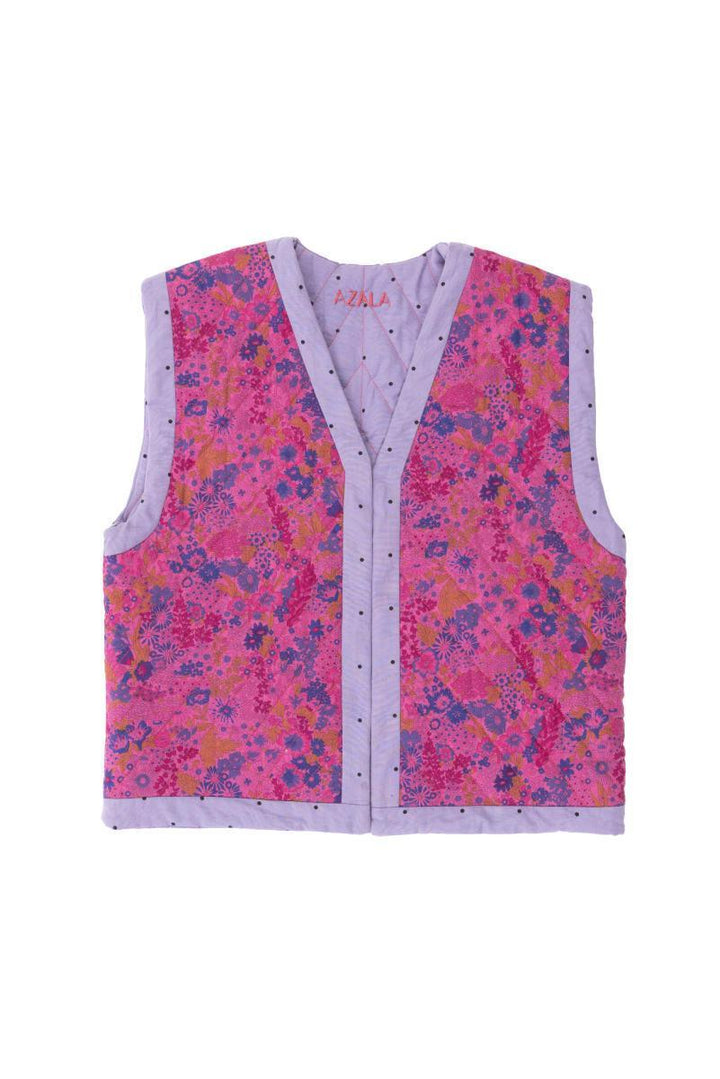 Children's Quilted Vest - Fuchsia Liberty Fabric