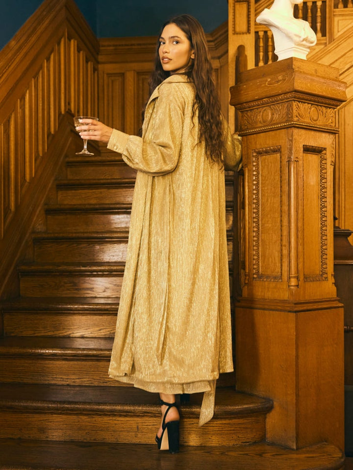 Helen Jacket - Gold Shimmer Crinkle