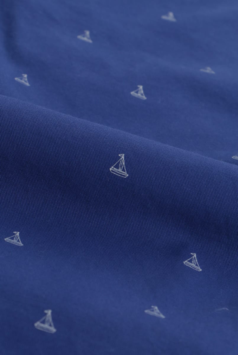 Boat Print Day Short - Royal Blue