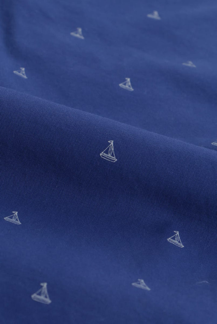 Boat Print Day Short - Royal Blue
