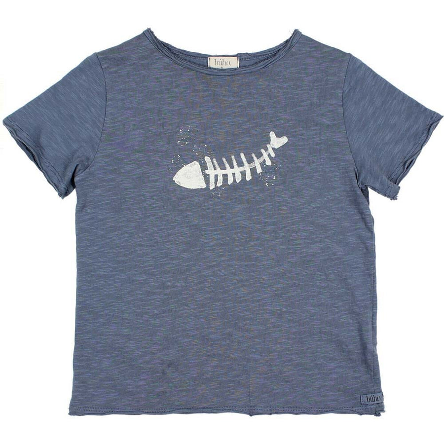 Kids Fish Tee Shirt - Blue Tops Buho 