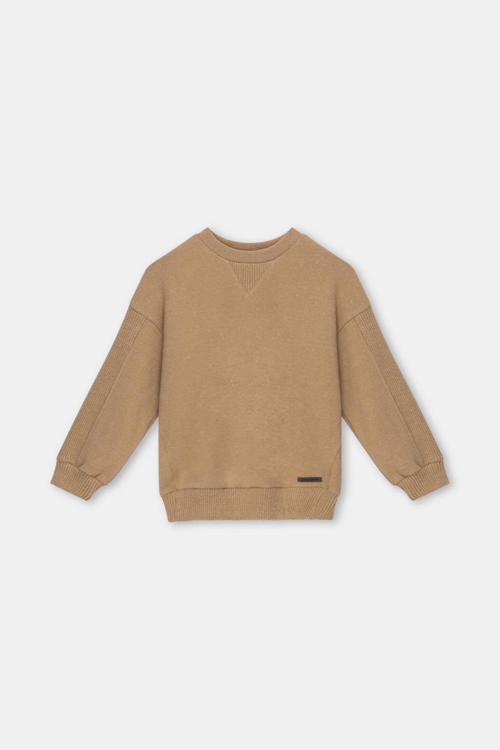 Organic knit sweater - Camel