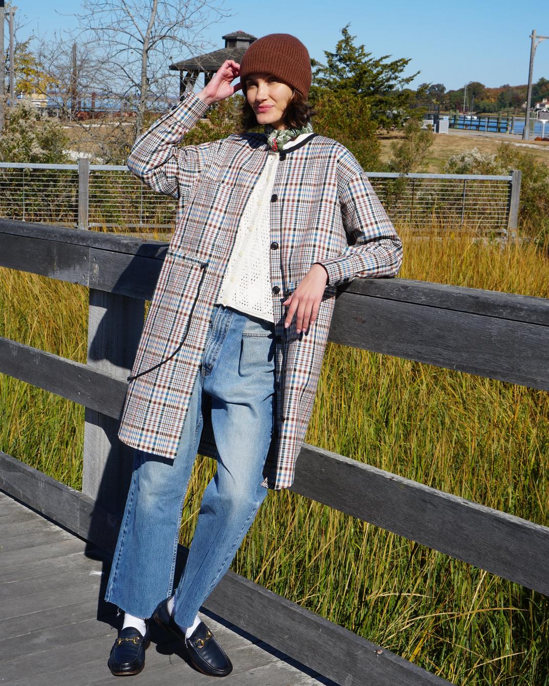 Plaid Anorak Dress - Multi