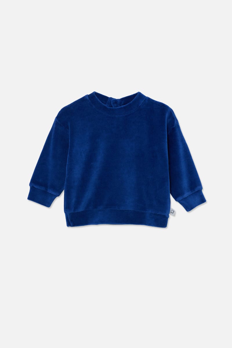 Velour Baby Sweatshirt - Blue