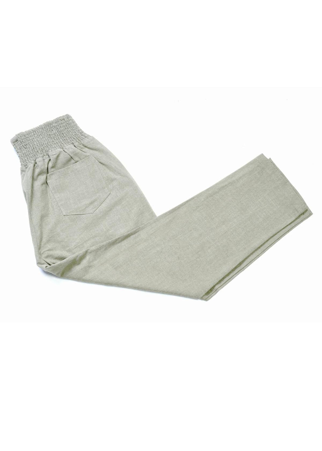 Transitional Maternity Linen Pant - Extended Inseam - Natural