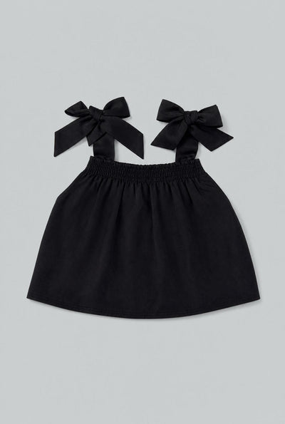 Tie Shoulder Top - Black