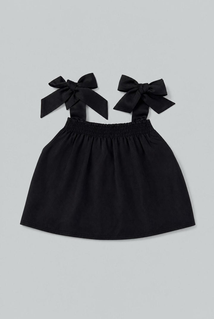 Tie Shoulder Top - Black