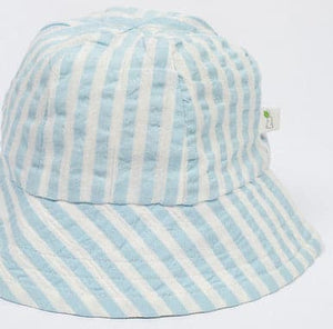 Sky Stripes Sun Hat - Sky Blue