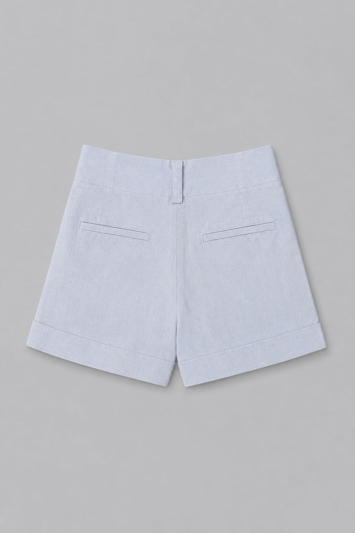 Pleated Shorts - Blue
