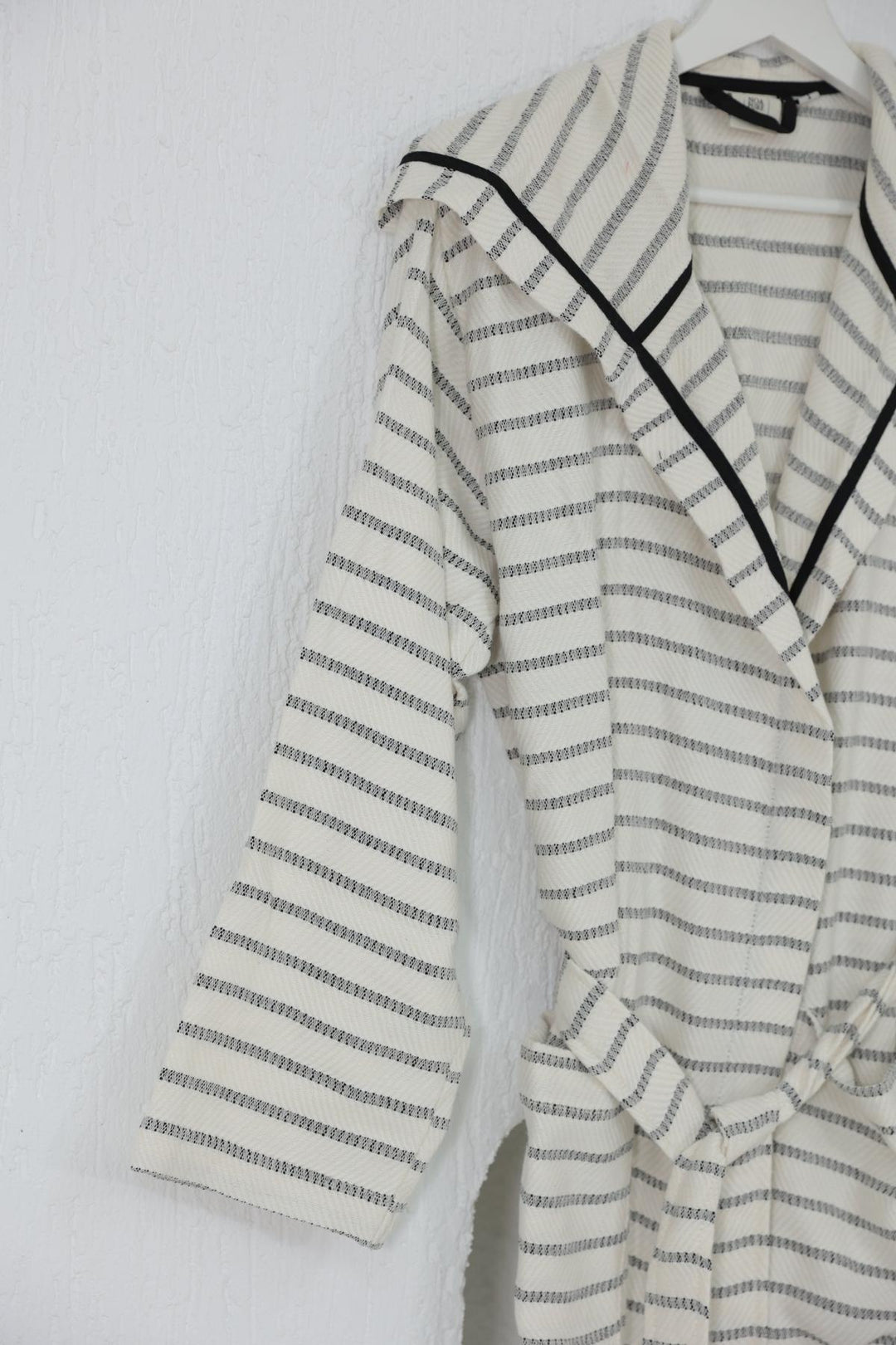 Cotton Black & White Bathrobe