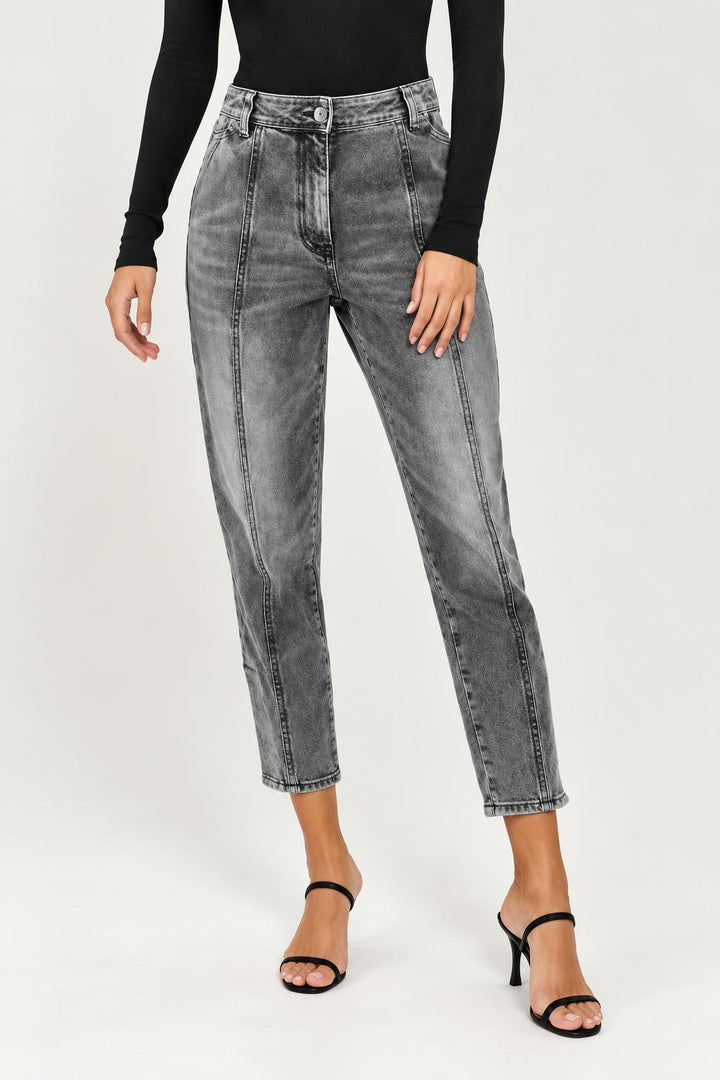 Roxie Snap Denim - Washed Black Denim