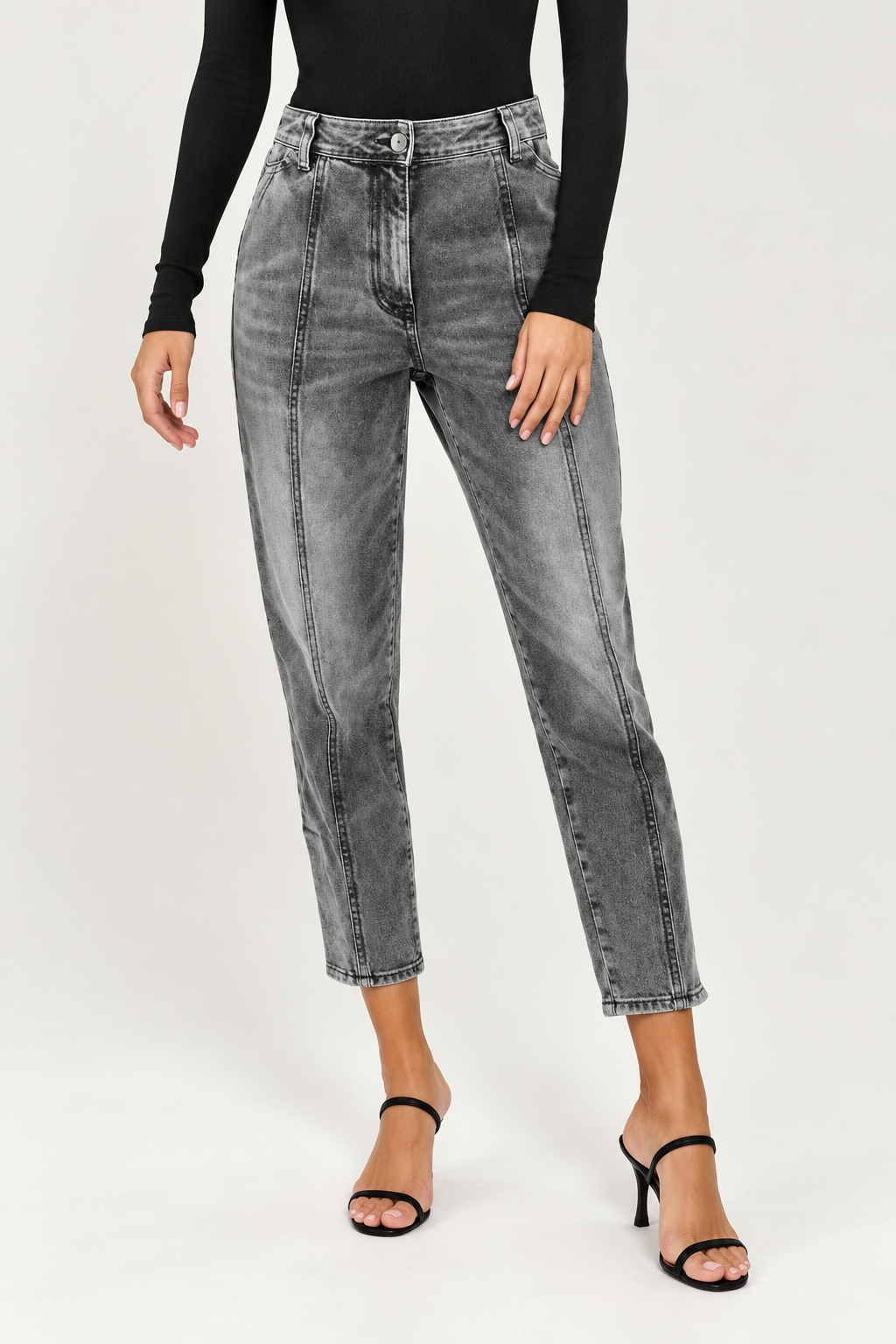 Roxie Snap Denim - Washed Black Denim