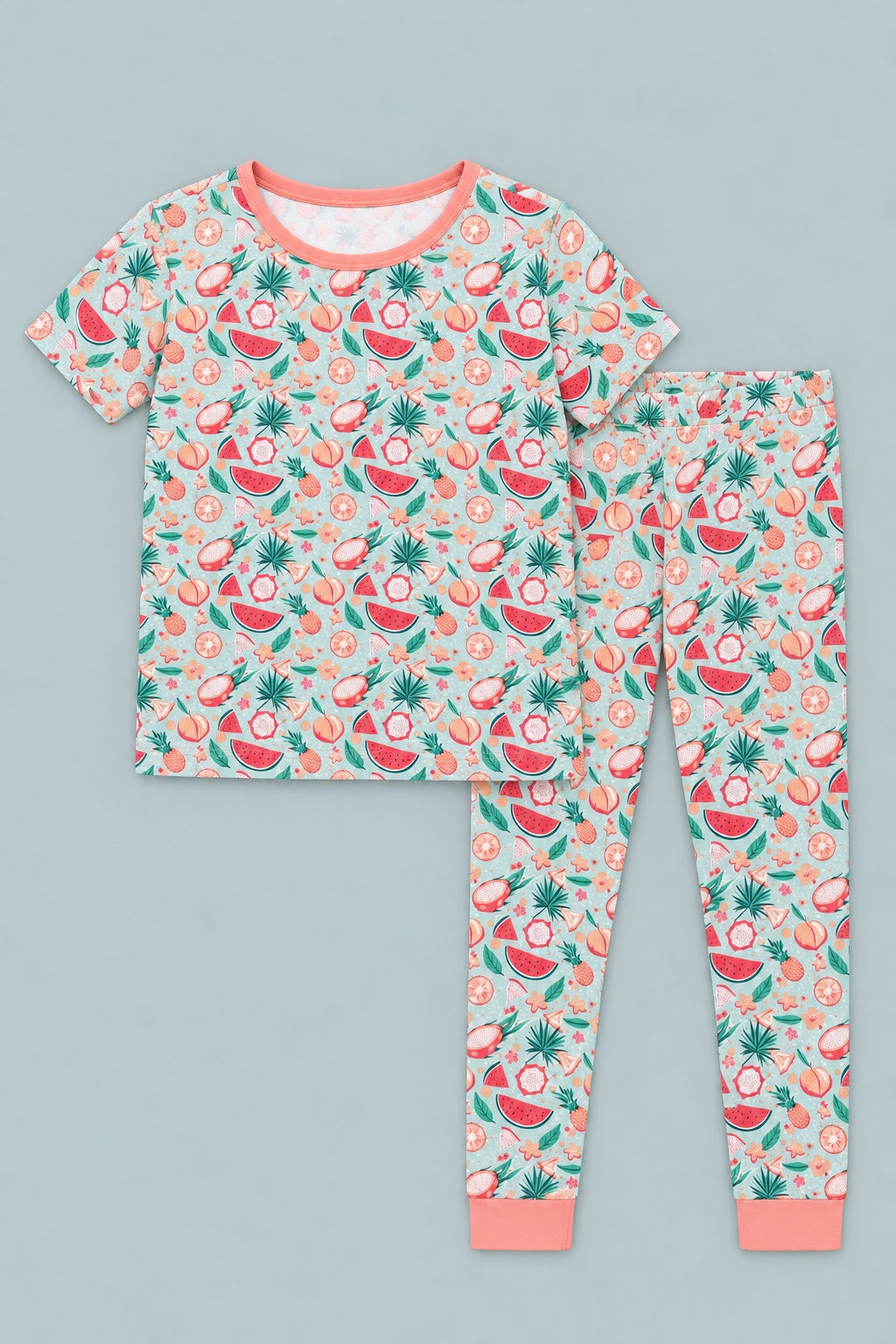 Big Kid Pajama Short Sleeve - Dragon Fruit