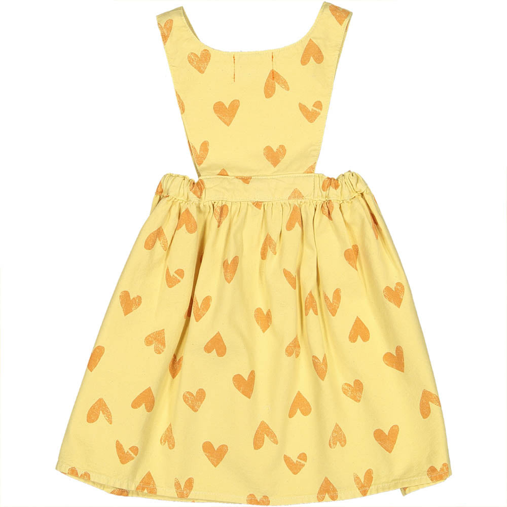 Short Dress - Yellow w/ Hearts