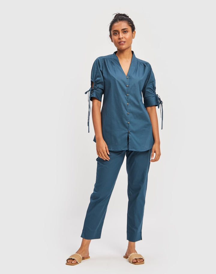 The Goes With Everything Pant - Poplin Blue