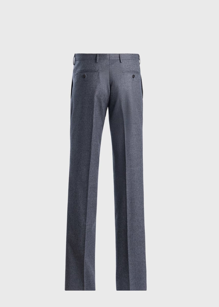 Mini Tooth Wool Trouser - Grey