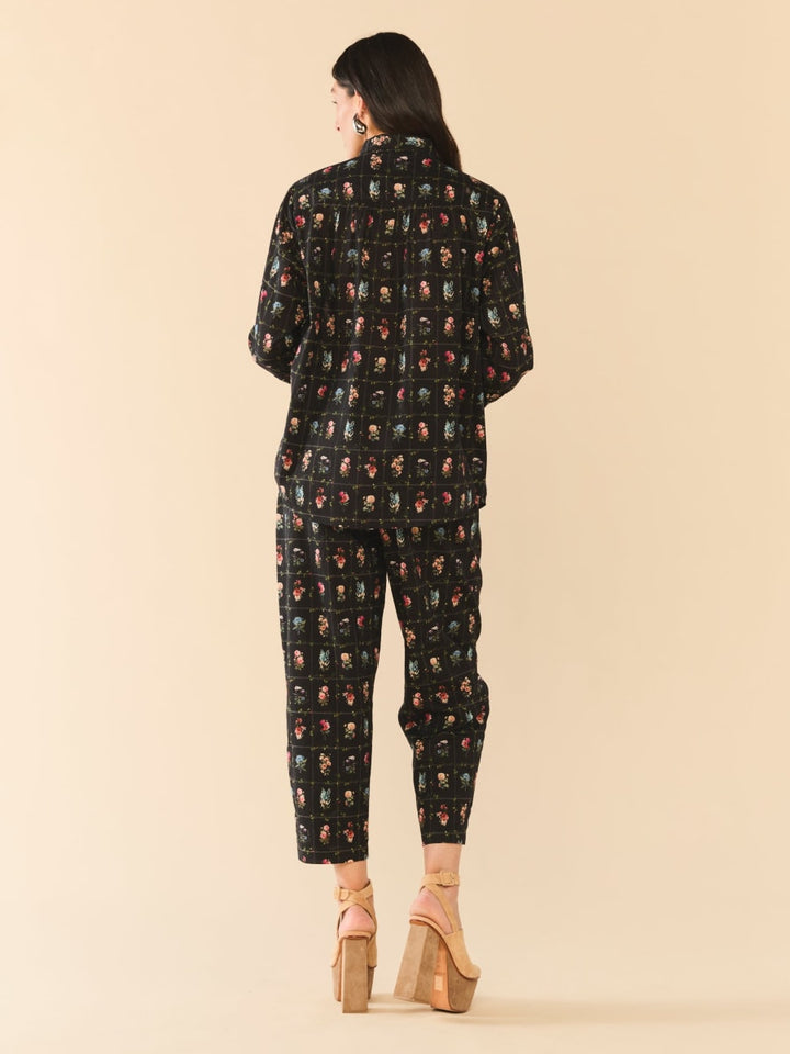 Katie Button Down - Florence Black Floral