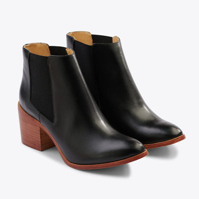 Heeled Chelsea Boot - Black - FINAL SALE