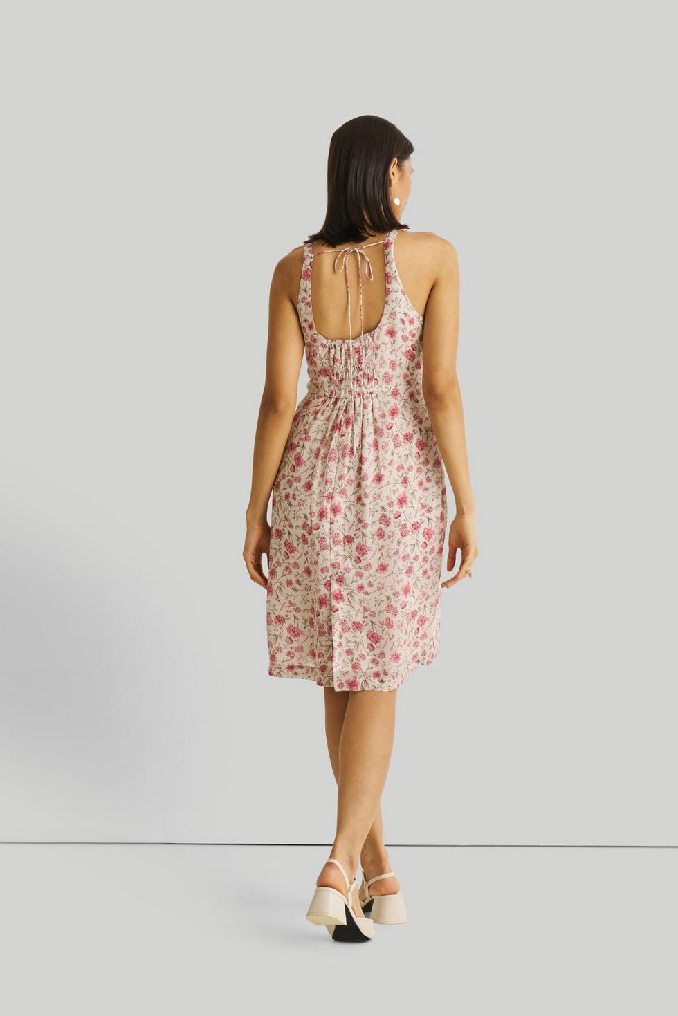 Fitted Knee Length Dress - Petal fusion